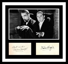 Ultra Rare - Boris Karloff &amp; Bela Lugosi - Authentic Hand Signed Autographs - £275.67 GBP