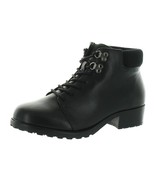 Trotters Womens 9 WW Black Becky Faux Leather Lace Up Ankle Booties NIB GN0 - €37,79 EUR