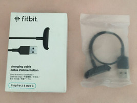 Fitbit Inspire 2 &amp; Ace 3 Charging Cable Black Genuine Original Authentic... - £7.74 GBP