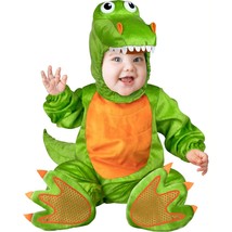 NEW Baby T-Rex Dinosaur Halloween Costume Boy Girl 6-12 Months Green Orange - £15.75 GBP