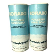2 Boraxo Powdered Hand Soap 12oz Removes Dirt &amp; Grime Odors Discontinued Vintage - £52.62 GBP