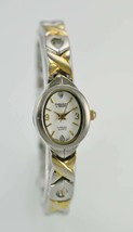 Embajada Por Gruen Blanco Mujer Acero Inoxidable Plata Oro Cuarzo Batería Reloj - £23.86 GBP