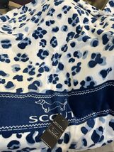 SCOUT BRAND BEACH TOWEL LEOPARD WHITE/BLUE 36” x 68” BNWT RARE  Beautiful - $44.27
