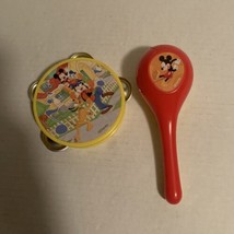 Set of 2 Disney Mickie &amp; Friends Tambourine &amp; 2 Color Rattle - $14.96
