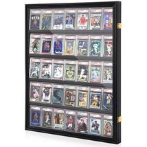 Graded Trading Card Display Case 35 Sport Baseball Football PSA Slabs Ca... - $81.68