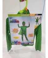 PJ Masks Gekko Costume Toddler 3T-4T Medium Green Jumpsuit Mask Hallowee... - $304.44 MXN