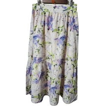 Biltmore Maxi Skirt Tiered Scalloped Lined Floral Large Elastic Waist Mo... - £22.80 GBP