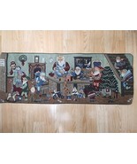 Santas Workshop Christmas Holiday Mr Mrs Clause Elves Table Runner 34&quot; X... - $32.48 CAD