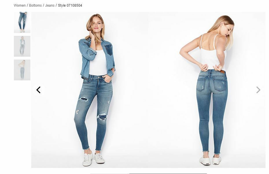 Primary image for New Express Mid Rise Ripped Denim Perfect Ankle Jean Leggings 6R SOLD OUT!