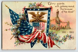 Decoration Memorial Day Postcard 1861-1865 Military Eagle Flags Grave Tucks 107 - £17.09 GBP