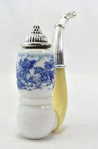 Vintage Avon Dutch Pipe Perfume Bottle Milk Glass Tai Winds Cologne Empty - £19.74 GBP