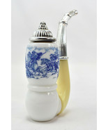 Vintage Avon Dutch Pipe Perfume Bottle Milk Glass Tai Winds Cologne Empty - $33.78 CAD