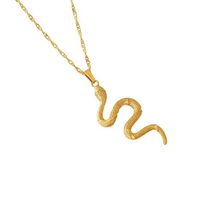 Snake Necklace For Women Girls Stainless Steel Gold Chain Choker Necklac... - £18.81 GBP