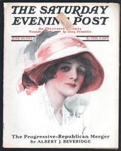 Saturday Evening Post 4/10/1913-GGA fashion cover by Williams-Pulp fiction-Vi... - £66.33 GBP