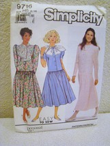 Simplicity Pattern #9716- Misses&#39; Petite Dress with Collar Variations - ... - $3.99