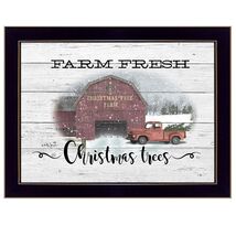 Billy Jacobs &#39;Farm Fresh Christmas Trees&#39; Framed Print, Black - $95.87 CAD