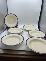 Adaption Of Early English Crown Ducal England 8.75” Bowl Set Of 6 VTG READ - $59.40