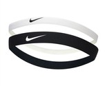 Nike Headband 2pcs Unisex Sports Hairband Accessory Band White Black FZ7... - £32.79 GBP