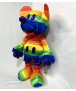 Rainbow Mickey Mouse Disney Pride New with Tag 15 in Plush Shiny Satin S... - £18.95 GBP