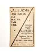 1910 Southern Pacific Steamships Advertisement Antique California Travel... - €17,30 EUR 1910 Southern Pacific Steamships Advertisement Antique California Travel... - €17,30 EUR