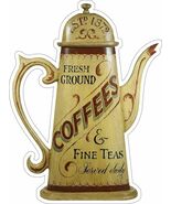 Fresh Ground Coffee Laser Cut Metal Advertising Sign - $69.95