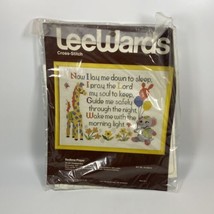 NEW Vintage LeeWards Cross Stitch Kit Bedtime Prayer 18x14 - $14.13