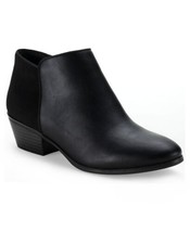 Style &amp; Co Womens Wileyy Ankle Booties Color Black Micro Size 6M - £53.11 GBP