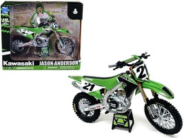 Kawasaki KX450SR Dirt Bike Motorcycle #21 Jason Anderson Green and Black... - $44.12