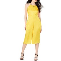 Material Girl Printed Gaucho Jumpsuit Lemon Chrome - £15.14 GBP