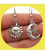 New Lovely Celestial Unique Moon Sun Star Earrings - £5.57 GBP