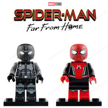 New 2Pcs/Set Peter Parker (Stealth Suit) Spiderman Far From Home Minifigure Toy  - £20.03 GBP