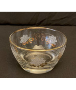 Vintage Libbey Rose Classic glass dessert bowl fruit cup flowers ribbons... - $3.00