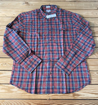j crew NWT men’s plaid button up Slim Fit shirt size L red Q2 - £23.31 GBP