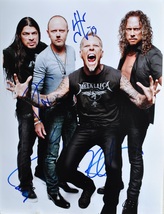 Metallica Signed Photo x4 - L. Ulrich, J. Hetfield, K. Hammett, R. Trujillo - £729.01 GBP