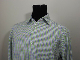 Bugatchi Uomo Men Dress Shirt Green Apple Size 17.5 34/35 NWT MSRP $125 - £46.37 GBP