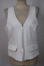 NWT Adrienne Landau L White Hook Eye Onyx Sandstone Vest - $45.60