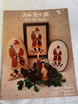 Folk Art II Santa counted cross stitch design leaflet book - $6.34