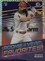 2022 Bowman Chrome Brandon Marsh #ROYF-3 Mojo Rookie Of The Year Mlb Phillies - £1.86 GBP