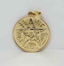 TETRAGRAMATON PODEROSO TALISMAN PARA PROTECCION BAÑADA EN ORO 14KT INSTR... - £13.30 GBP