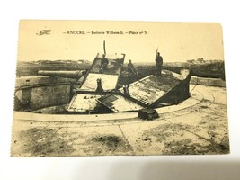 Antique WW1 Rare Postcard - Soldiers at Batterie Whilhem II at Knocke Be... - £19.97 GBP