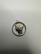 Vintage 1940 Mercury Dime Necklace Pendant 90% Silver  - £9.49 GBP