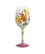 Lolita Wine Glass Wine in the Garden 15 o.z. 9&quot; High Gift Boxed w Recipe... - £31.18 GBP