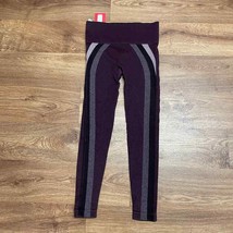 Spanx Look at Me Now Seamless Track Stripe Leggings Jammy Plum Womens XS NEW - £30.69 GBP
