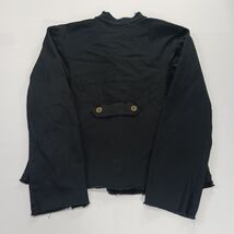 Yilishi Women's Black Cotton Blend Full Button Denim Jacket Size XL Chest 41 image 2