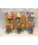 Flintstones 1994 Flix Collectible Gumball Machine Dispenser Set of 3 MIP - $7.95