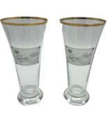 TUBORG GOLD RIMMED PILSNER BEER GLASSES  LOT OF 2  12OZ  LN CONDITION - $20.00