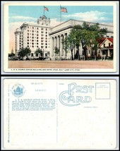 UTAH Postcard - Salt Lake City, L.D.S. Church Office Bldg &amp; Hotel N21 - £2.36 GBP