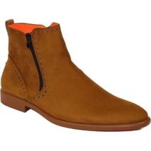 Men's TAYNO Chelsea Chukka Soft Micro Suede Zip up Boot Coupe S Camel image 4