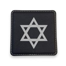 Coaster - Star of David - SET OF 2 - Leather or Stitched Cork (Stitched ... - $16.65