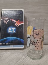 1982 Vintage E.T. Extra Terrestrial Pizza Hut Glass “Be Good”  and 1996 VHS - £11.32 GBP